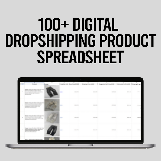 100+ Digital Dropshipping Product Supplier Spreadsheet
