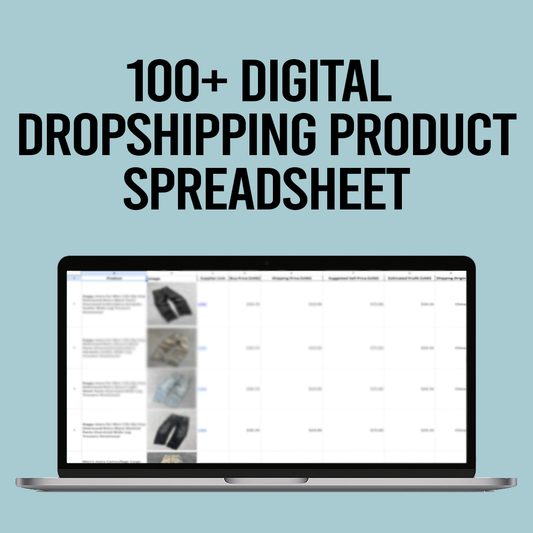 100+ Digital Dropshipping Product Supplier Spreadsheet